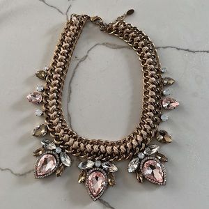 Gold and pink statement necklace